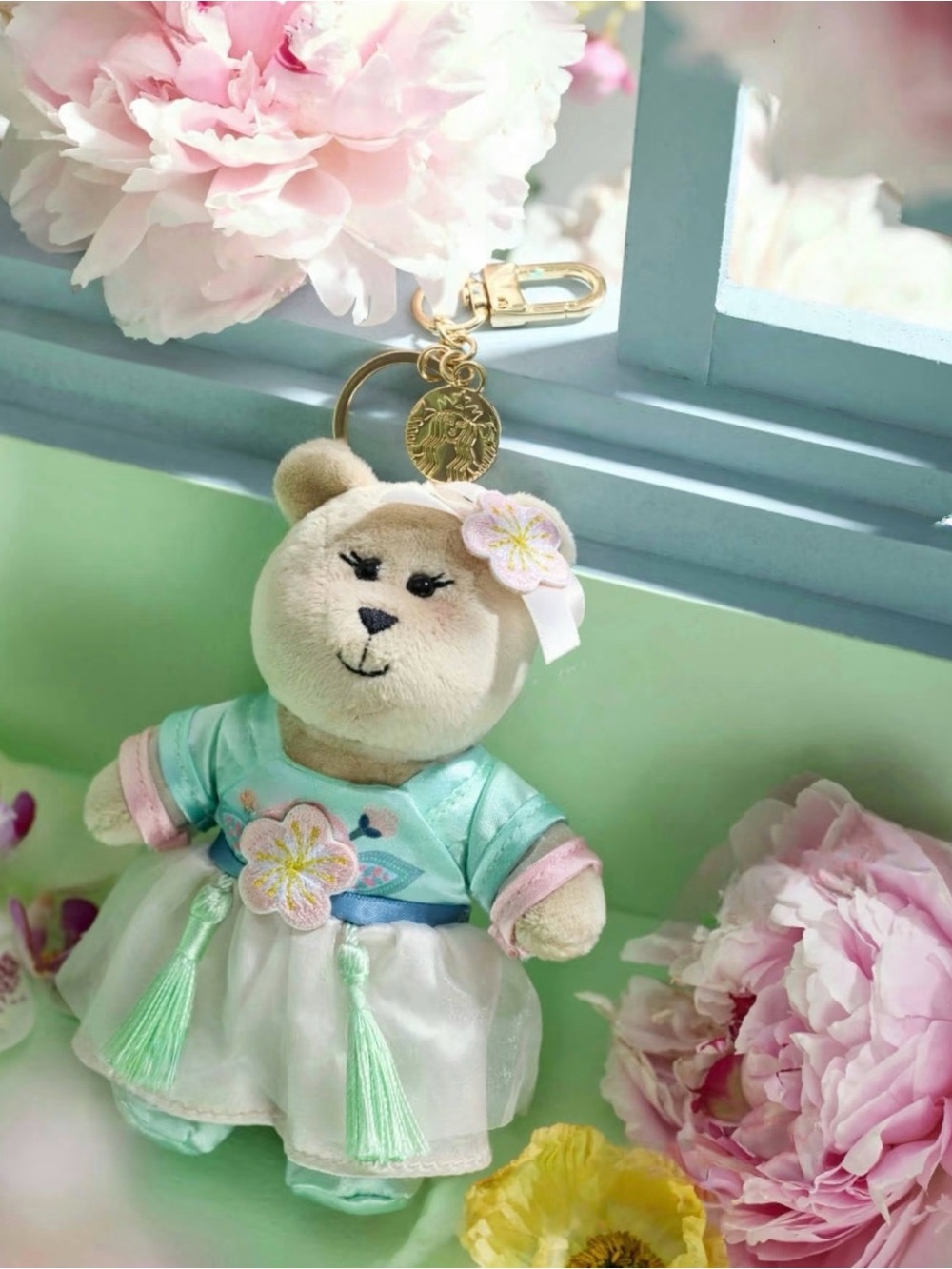 Starbucks Bearista Bear Keychain Sakura